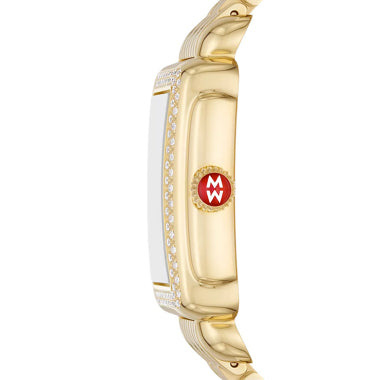 Michele Deco Madison Mid 18K Gold Diamond Watch MWW06G000003