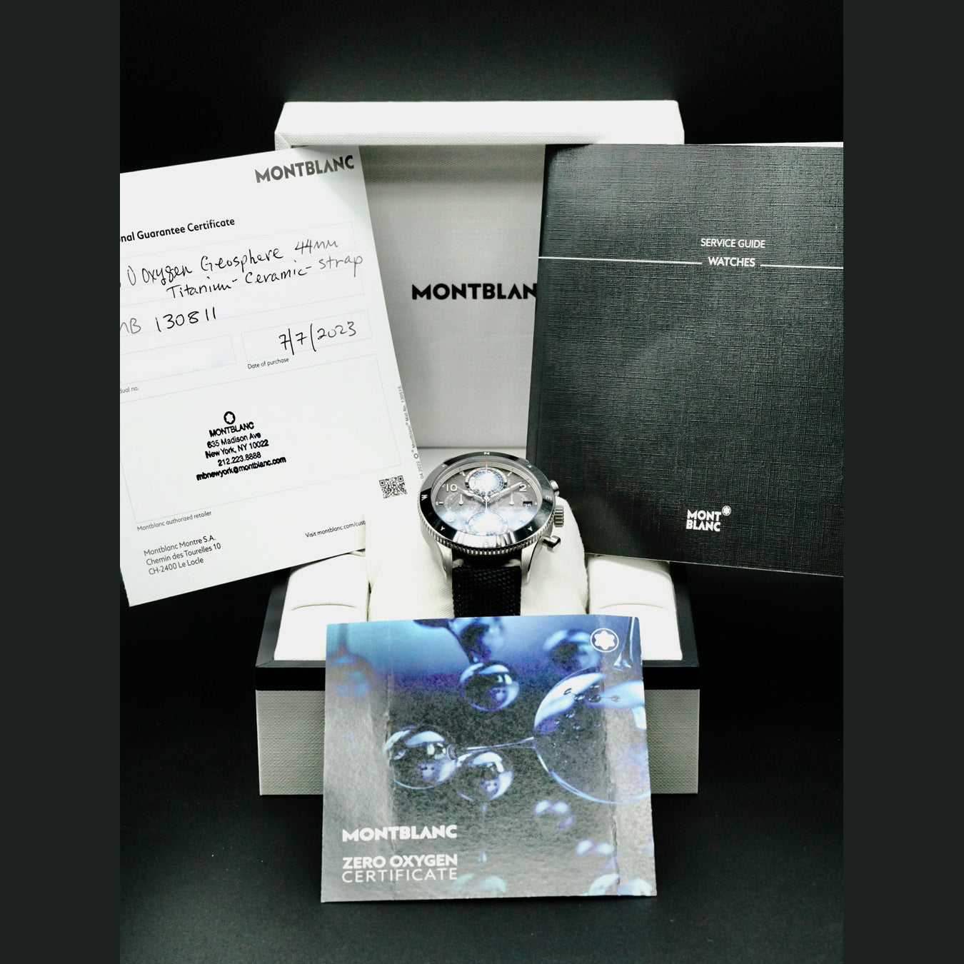 Montblanc MB130811 1858 Geosphere Chronograph 0 Oxygen the 8000 Limited Edition