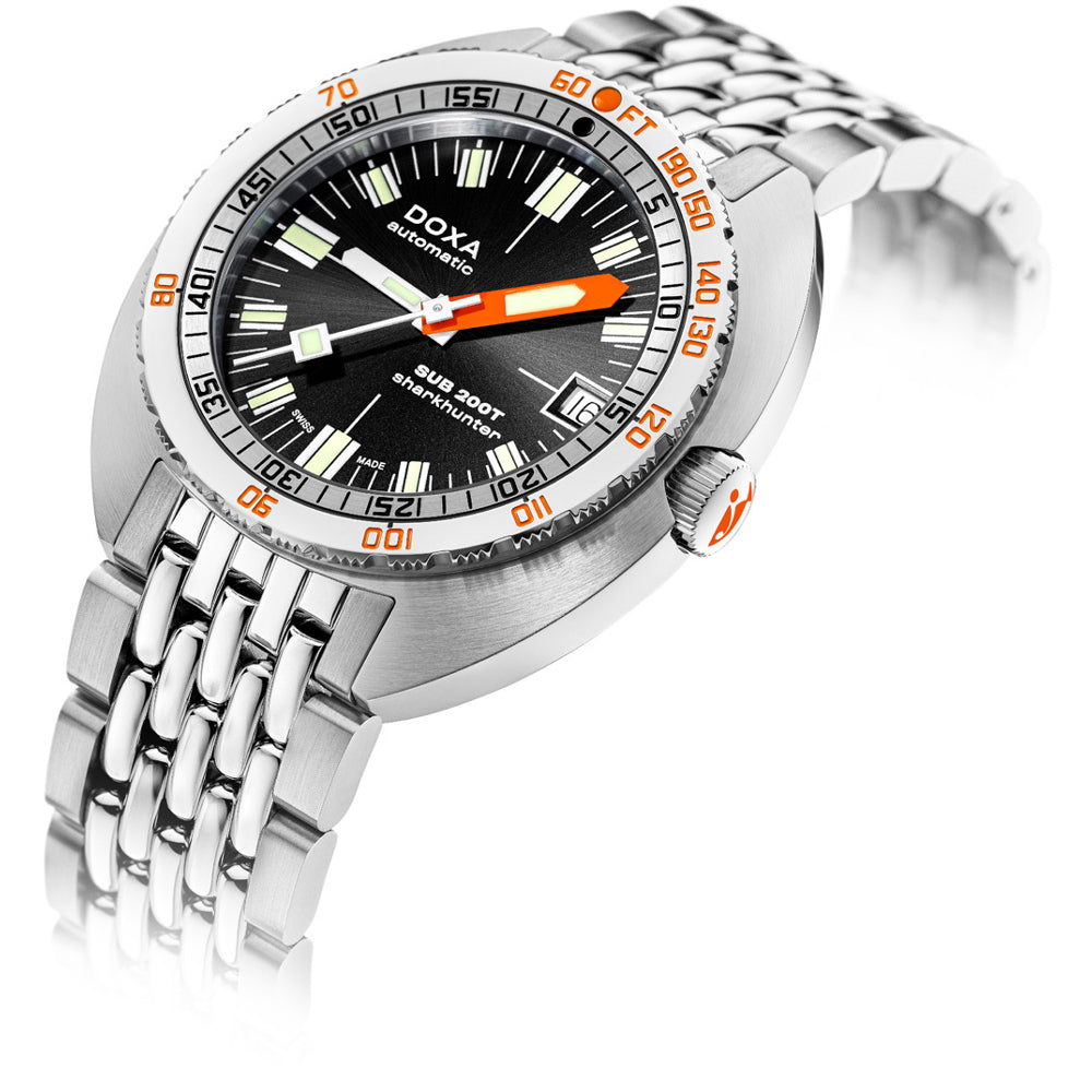DOXA SUB 200T 804.10.101S.10 Sharkhunter Sunray Dial