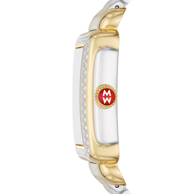 Michele Deco Mid Two-Tone 18K Gold Diamond Watch MWW06V000123