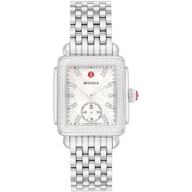 Michele Deco Mid Diamond Stainless Steel Watch MWW06V000122