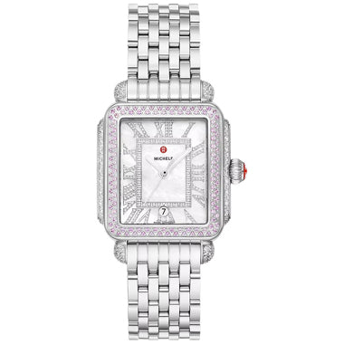 Limited Edition Deco Madison Pink Sapphire Stainless Steel Watch MWW06T000268