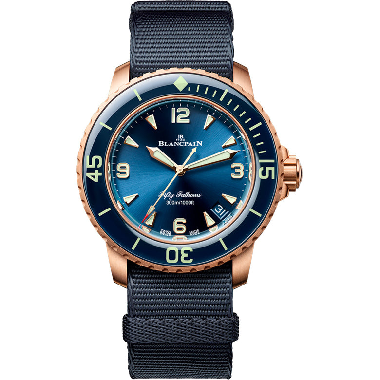 Blancpain 5010 36B40 NAOA Fifty Fathoms Automatic 42mm Blue Dial