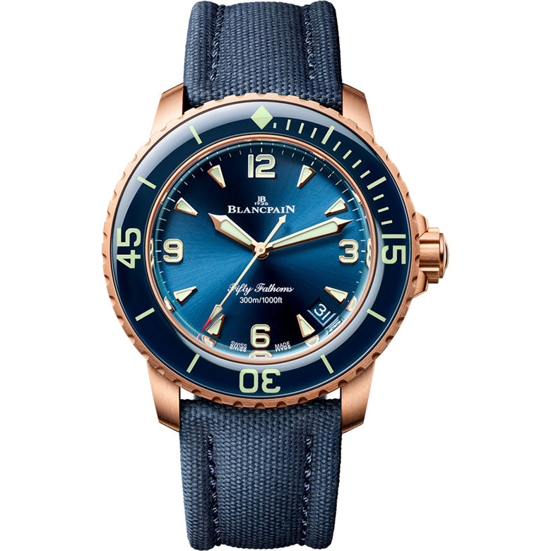 Blancpain 5010 36B40 O52B Fifty Fathoms Automatic 42mm Blue Dial