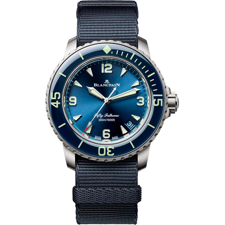 Blancpain 5010 12B40 NAOA Fifty Fathoms Automatic 42mm Blue Dial