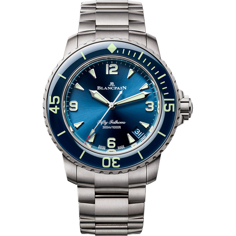 Blancpain 5010 12B40 98S Fifty Fathoms Automatic 42mm Blue Dial