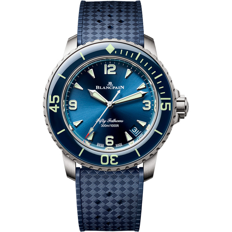 Blancpain 5010 12B40 O64B Fifty Fathoms Automatic 42mm Blue Dial