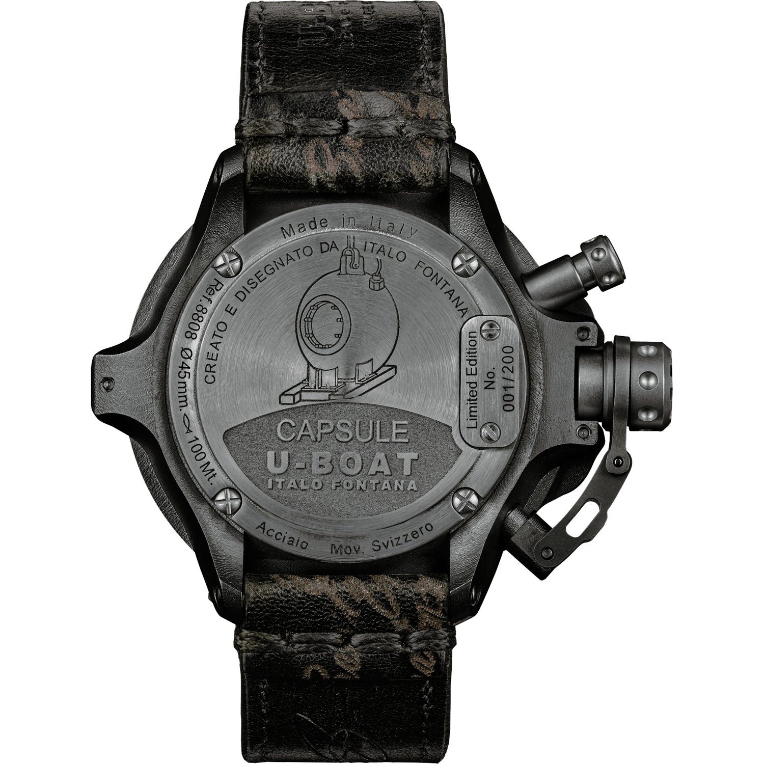 U-Boat 8808 Capsule 45mm PVD BK BL