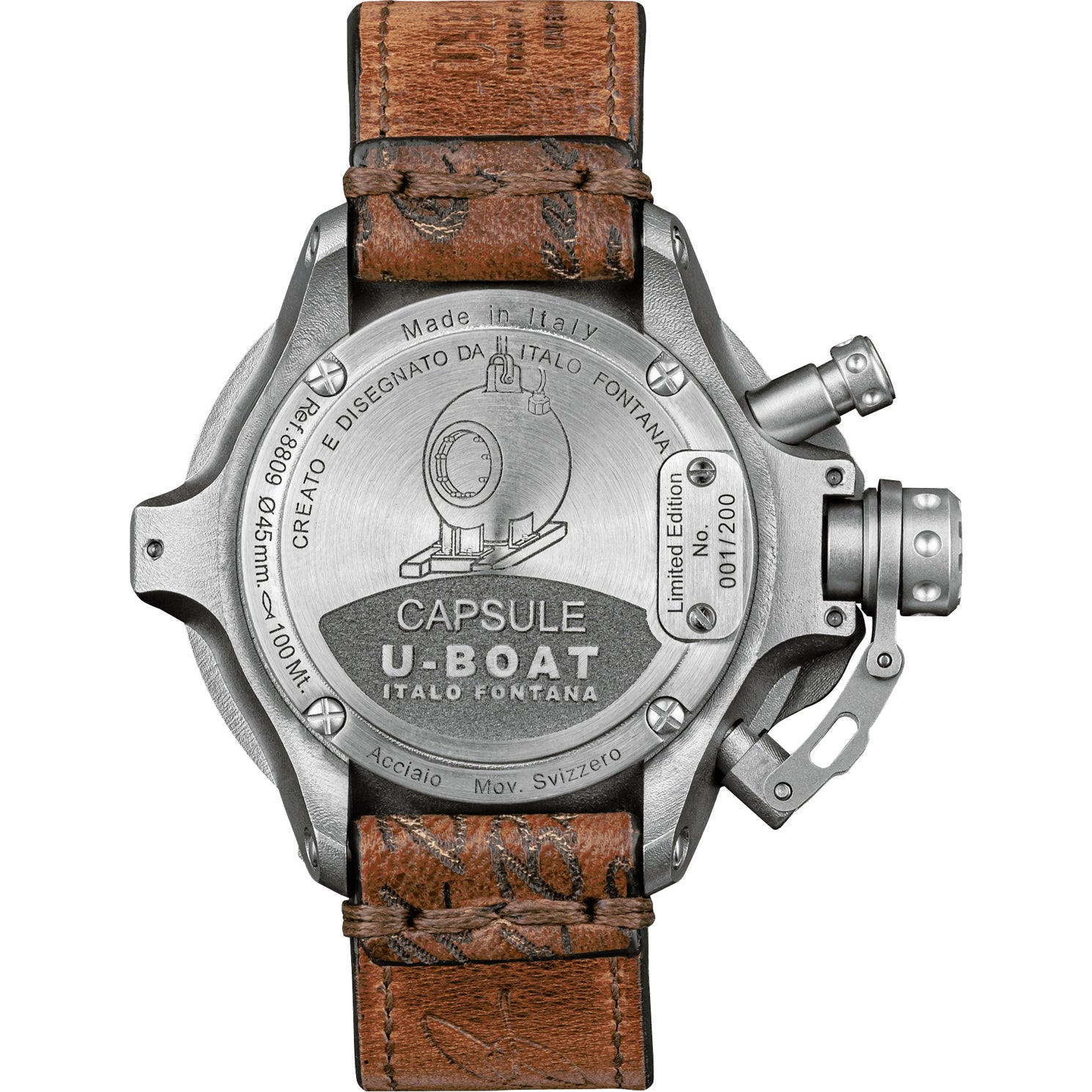 U-Boat 8809 Capsule 45mm SS BK BE