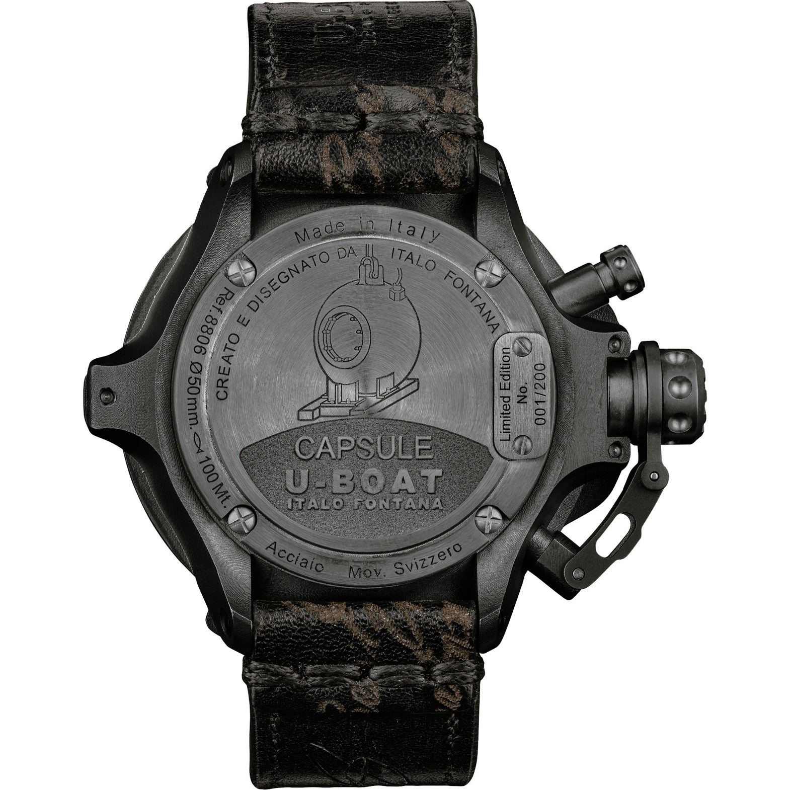 U-Boat 8806 Capsule 50mm PVD BK BL