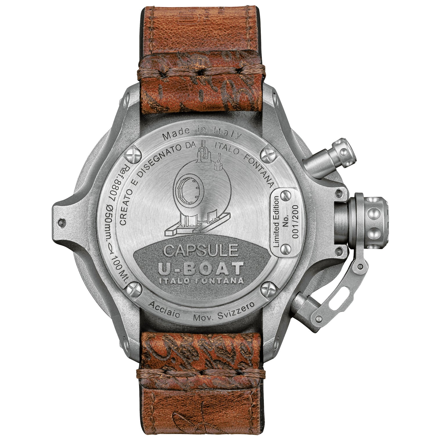 U-Boat 8807 Capsule 50mm SS BK BE