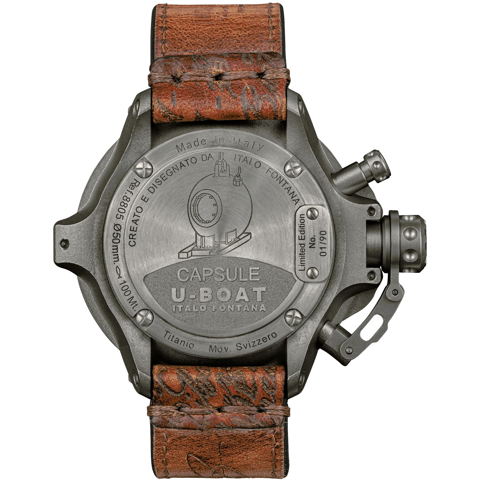 U-Boat 8805 Capsule 50mm Titanium BK BE