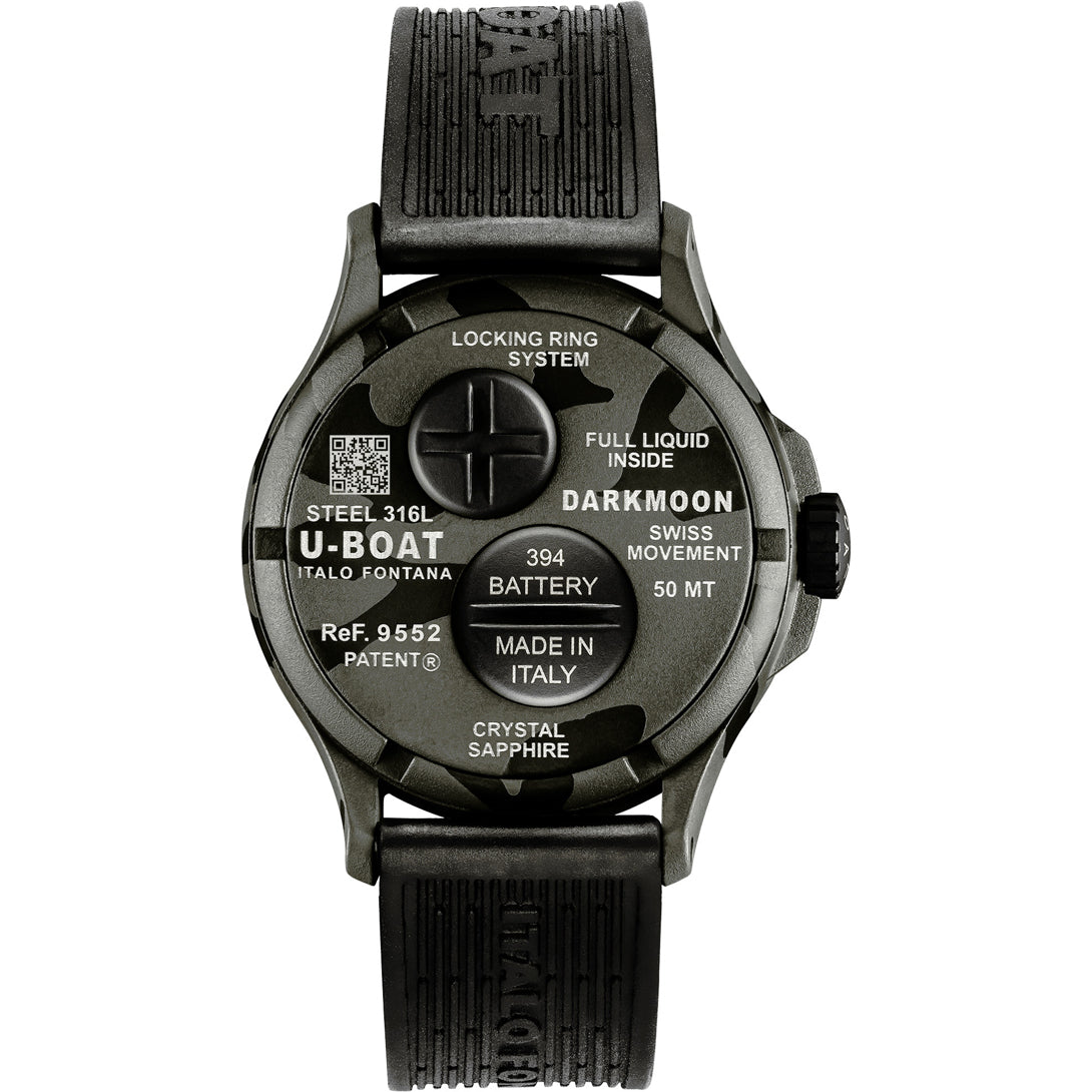 U-Boat 9552 Darkmoon 40mm BK Grey Curved Camouflage