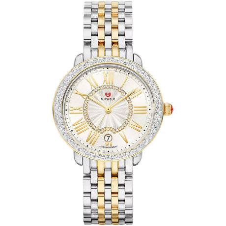 Michele Serein Mid Two-Tone 18K Gold Diamond Watch MWW21B000138