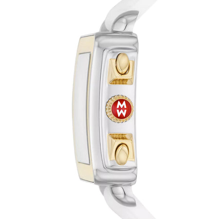 Michele Deco Sport Gold-Tone White Silicone Watch MWW06K000060