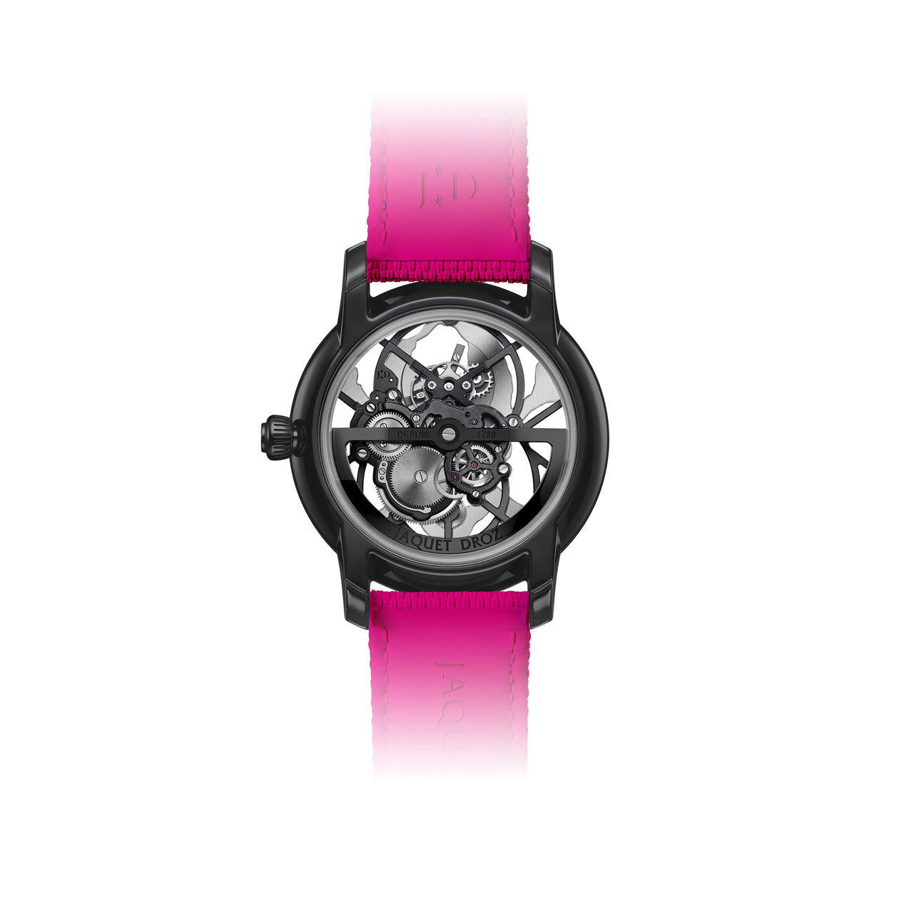 Jaquet Droz Tourbillon Skelet Ceramic Skull Pink Pointillism
