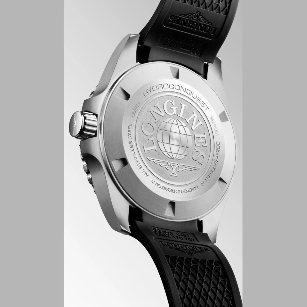 Longines L3.890.4.56.9 Hydroconquest GMT 43mm Black Dial