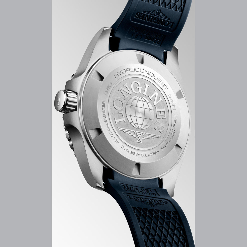 Longines L3.890.4.96.9 Hydroconquest GMT 43mm Blue Dial