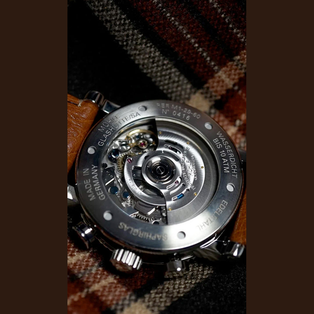 Mühle Glashütte Teutonia Sport I Clous de Paris M1-29-65-LB-II