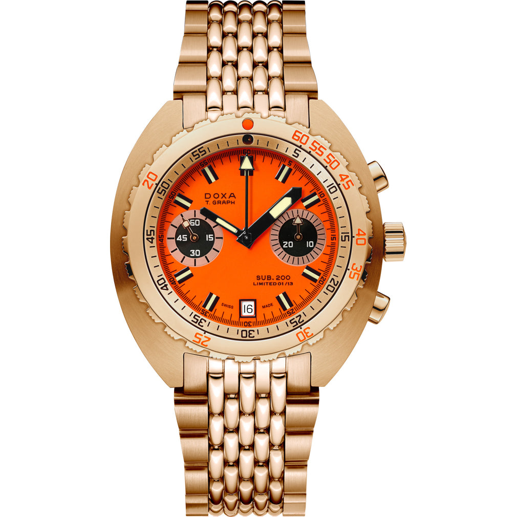 DOXA SUB 200 T.Graph 18k Gold 130th Anniversary Celebration