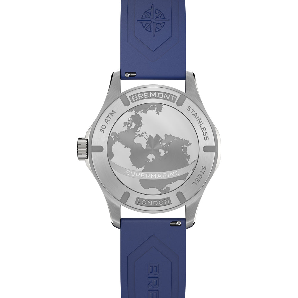Bremont SM40-ND-SS-BL-R-S Supermarine 300M Blue Dial on Rubber Strap