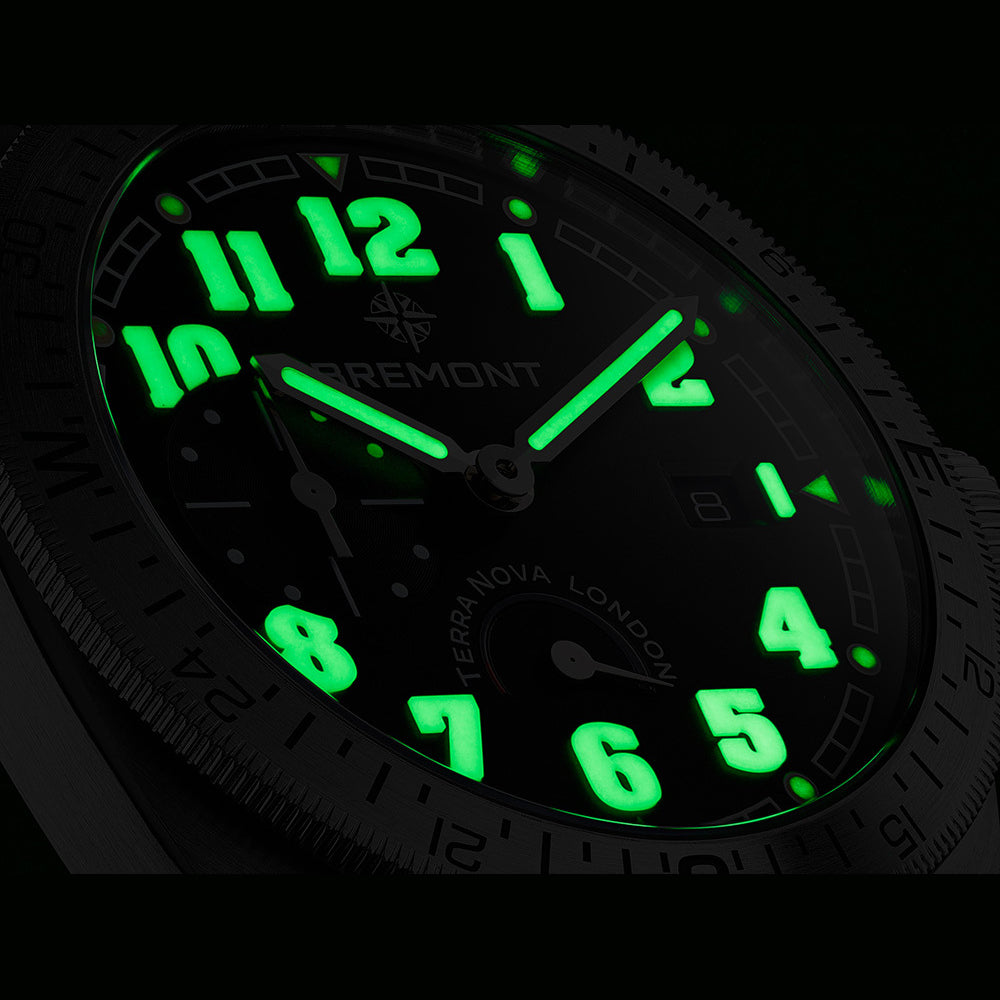 Bremont TN40-PWR-SS-BK-B Terra Nova 40.5 Black Dial on Bracelet
