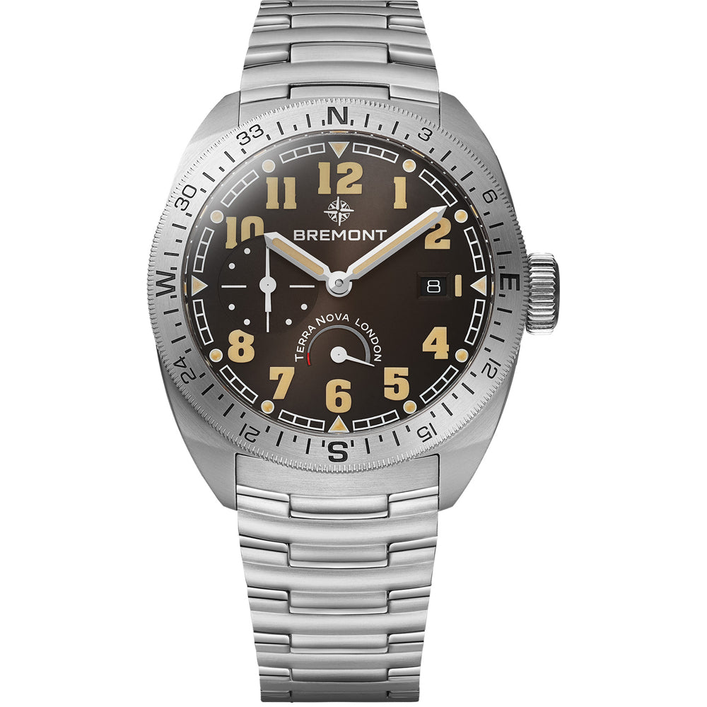 Bremont TN40-PWR-SS-BK-B Terra Nova 40.5 Black Dial on Bracelet