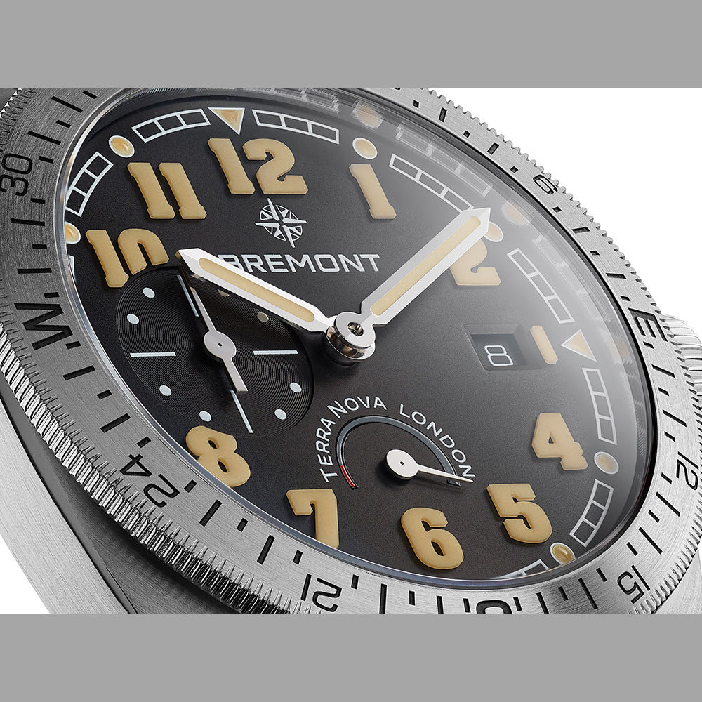Bremont TN40-PWR-SS-BK-B Terra Nova 40.5 Black Dial on Bracelet