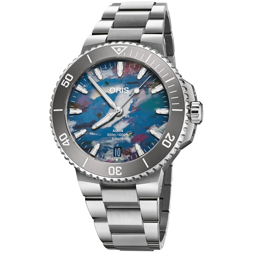 Oris Aquis Date Upcycle Calibre 400 Multicoloured Dial on Bracelet