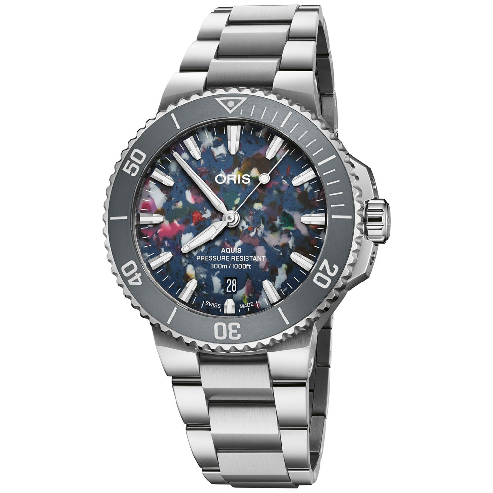 Oris Aquis Date Upcycle Multicoloured Dial on Bracelet