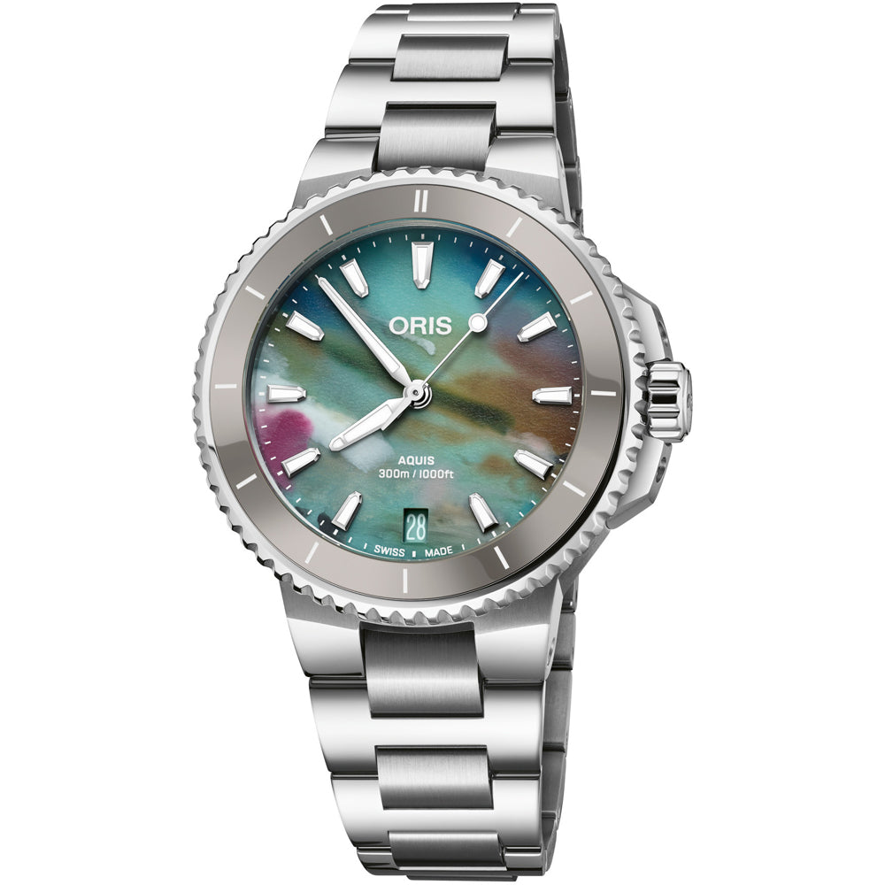 Oris Aquis Date Upcycle Multicoloured Dial on Bracelet