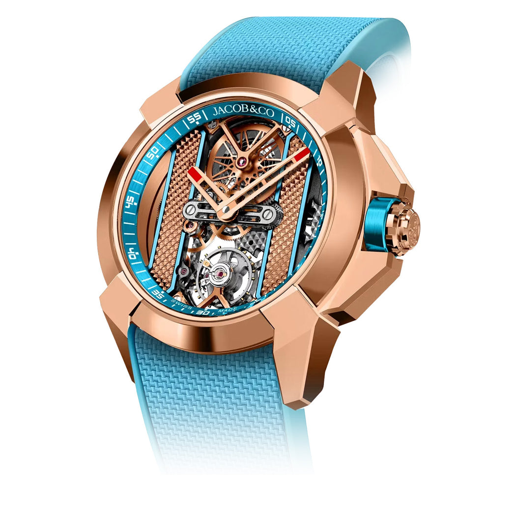 Jacob & Co. Epic X Bridges Rose Gold Light Blue