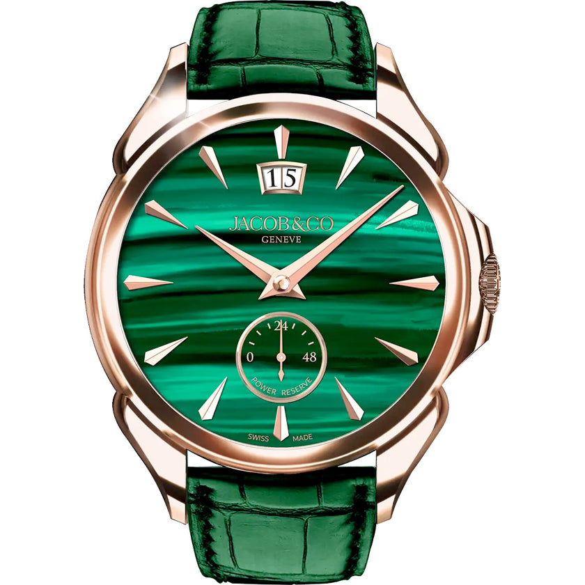 Jacob & Co. Palatial Classic Rose Gold Malachite on Strap