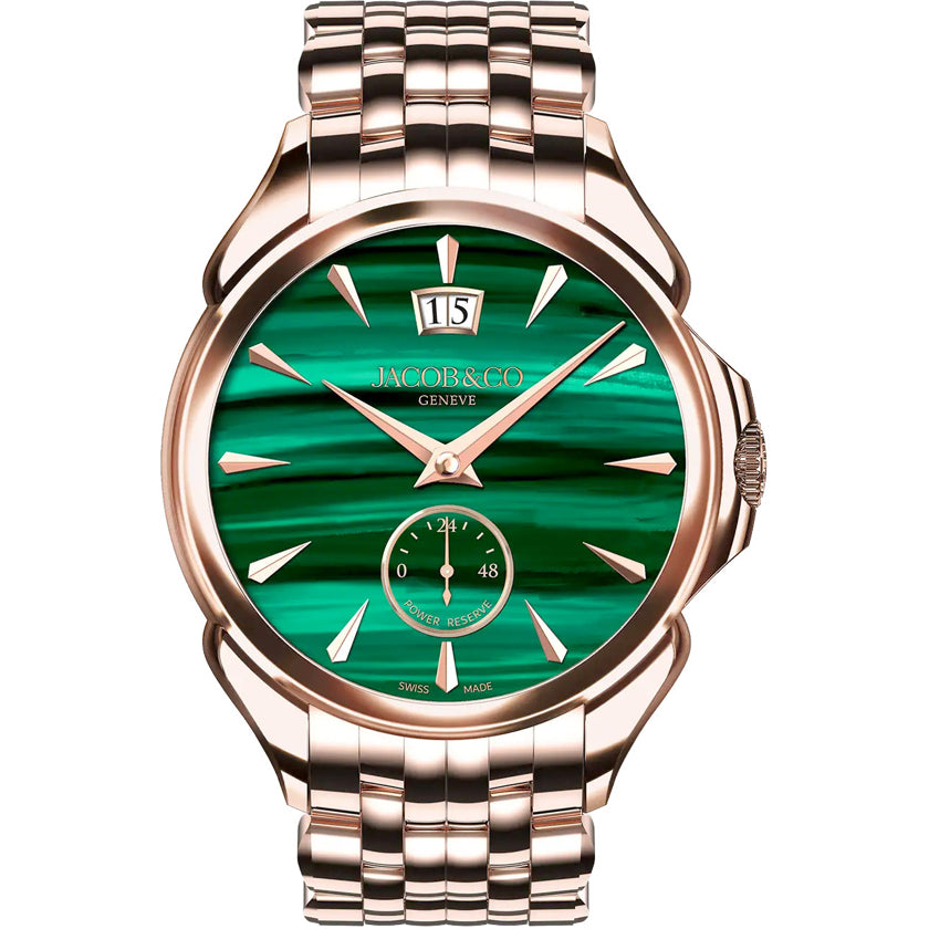 Jacob & Co. Palatial Classic Rose Gold Malachite on Bracelet