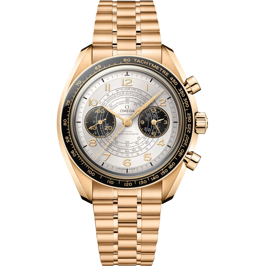 Omega Speedmaster Chronoscope Moonshine Gold Paris 2024 on Bracelet