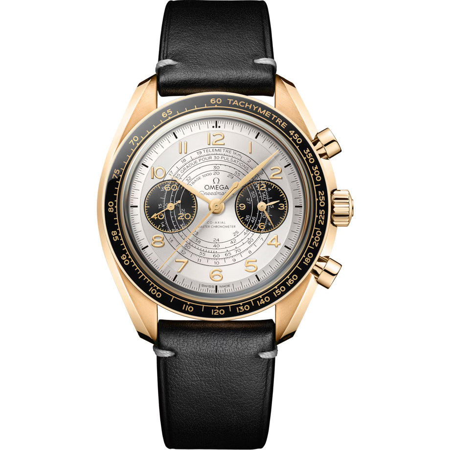Omega Speedmaster Chronoscope Moonshine Gold Paris 2024 on Strap