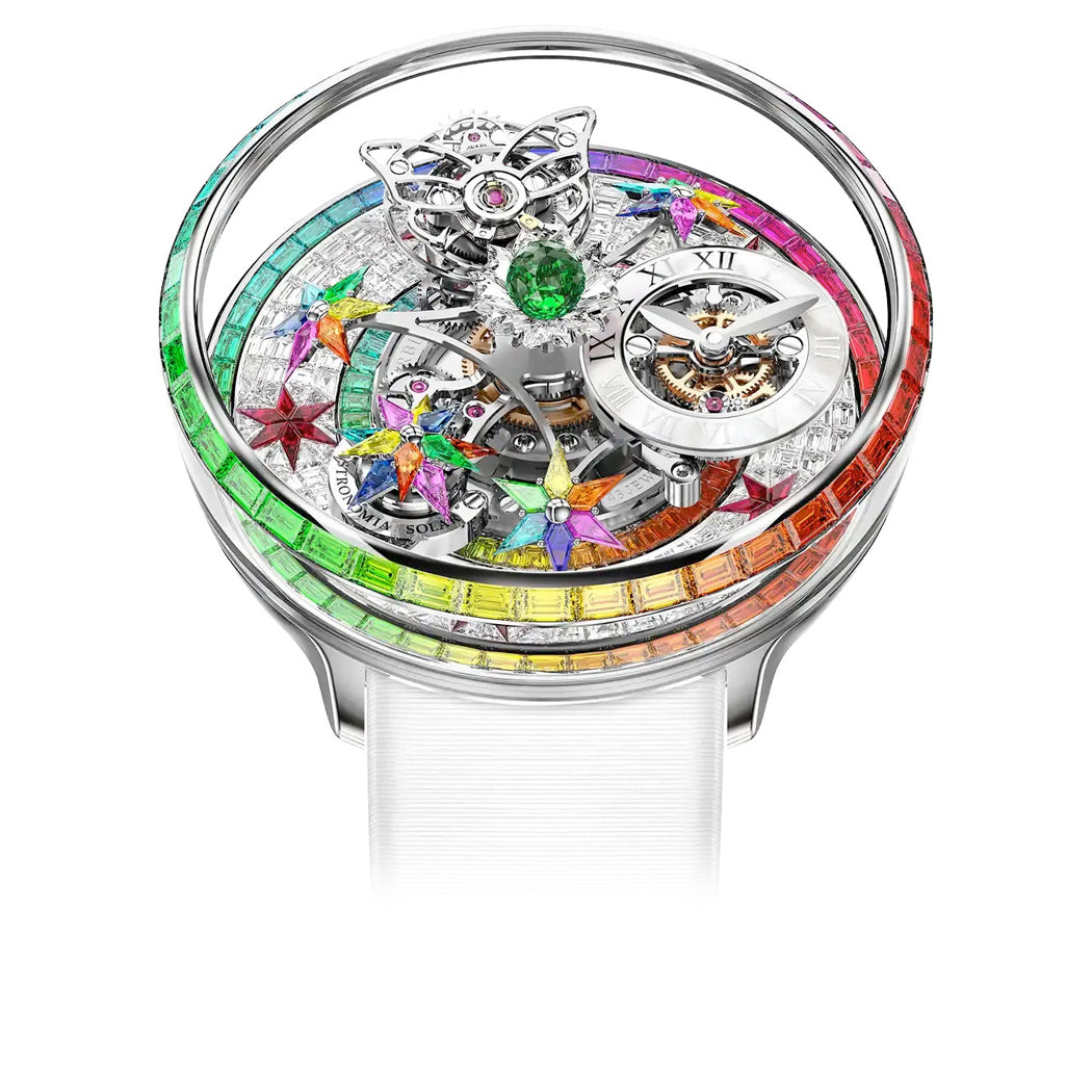 Jacob & Co. Fleurs De Jardin Rainbow and White Gold on Strap