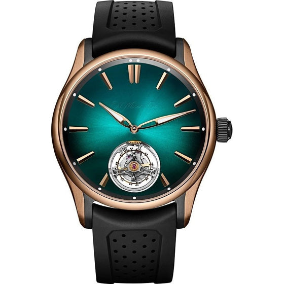 H. Moser & Cie. 3804-0901 Tourbillon Red Gold Titanium DLC Turquoise Fumé Dial