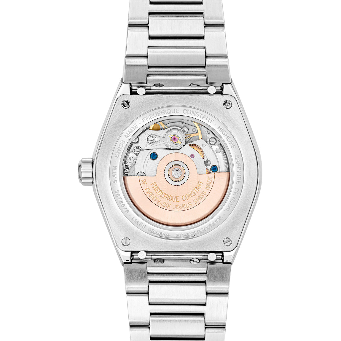 Frederique Constant Highlife Ladies Automatic Sparkling FC-303LBSD2NHD6B Blue Dial