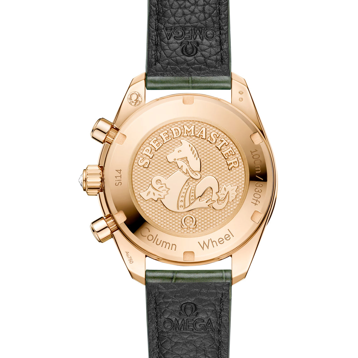 Omega Speedmaster 38 Co-Axial Chronograph 38mm Gold on Strap