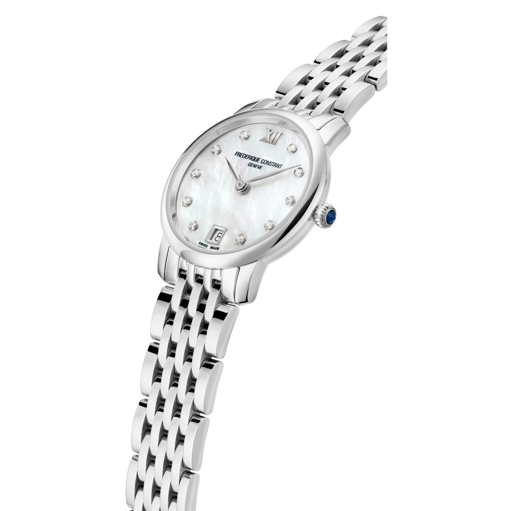 Frederique Constant FC-220MPWD1S26B Classics Slimline Ladies White Dial