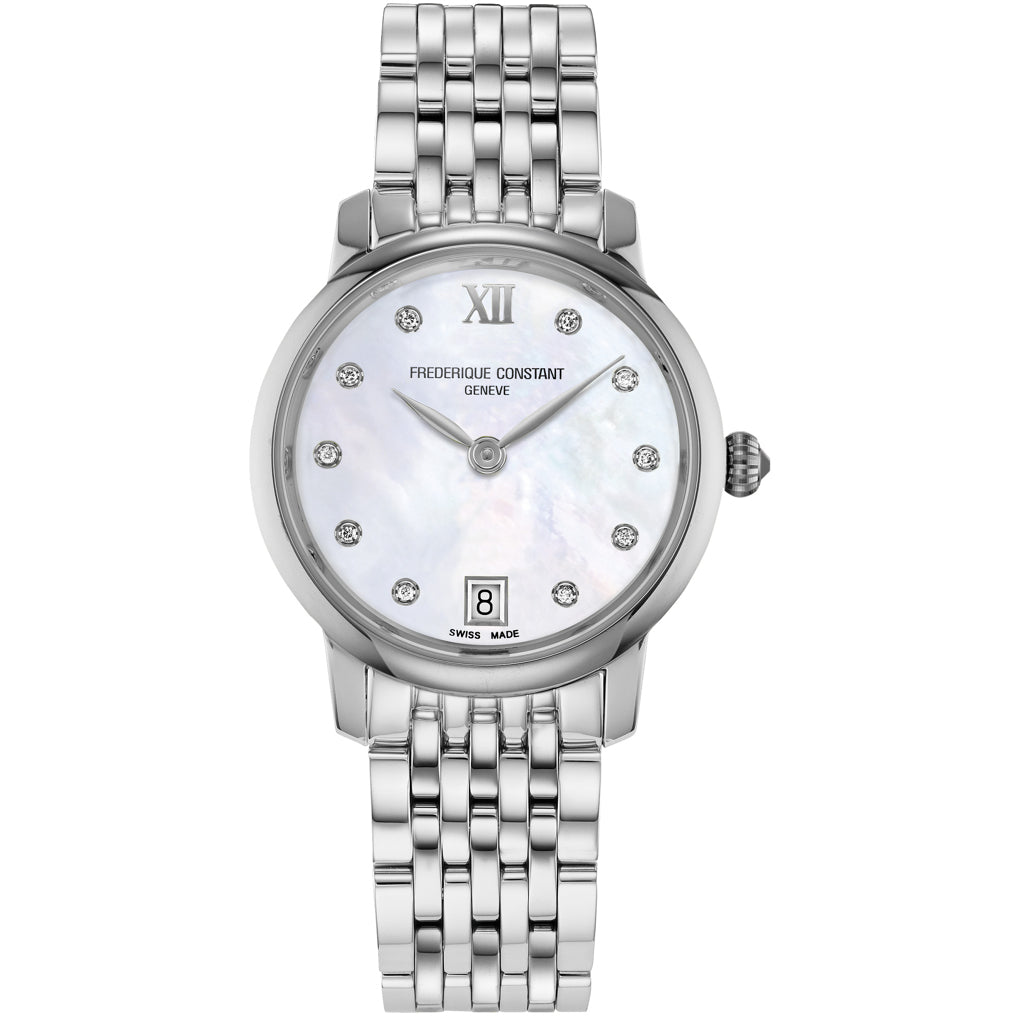 Frederique Constant FC-220MPWD1S26B Classics Slimline Ladies White Dial
