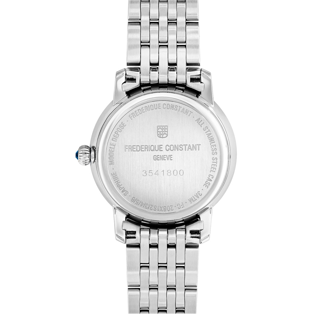 Frederique Constant FC-206MPWD1S6B Classics Slimline Ladies Moonphase White Dial