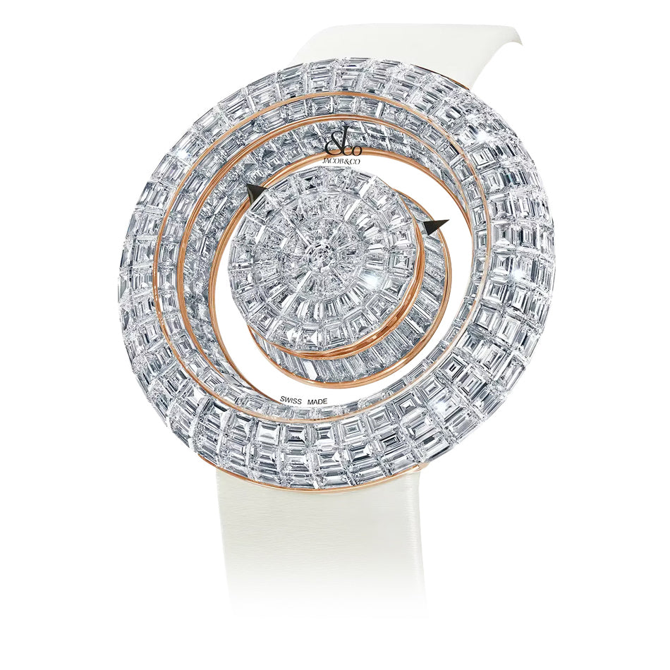 Jacob & Co. Brilliant Mystery Diamonds Rose Gold on Strap 44mm