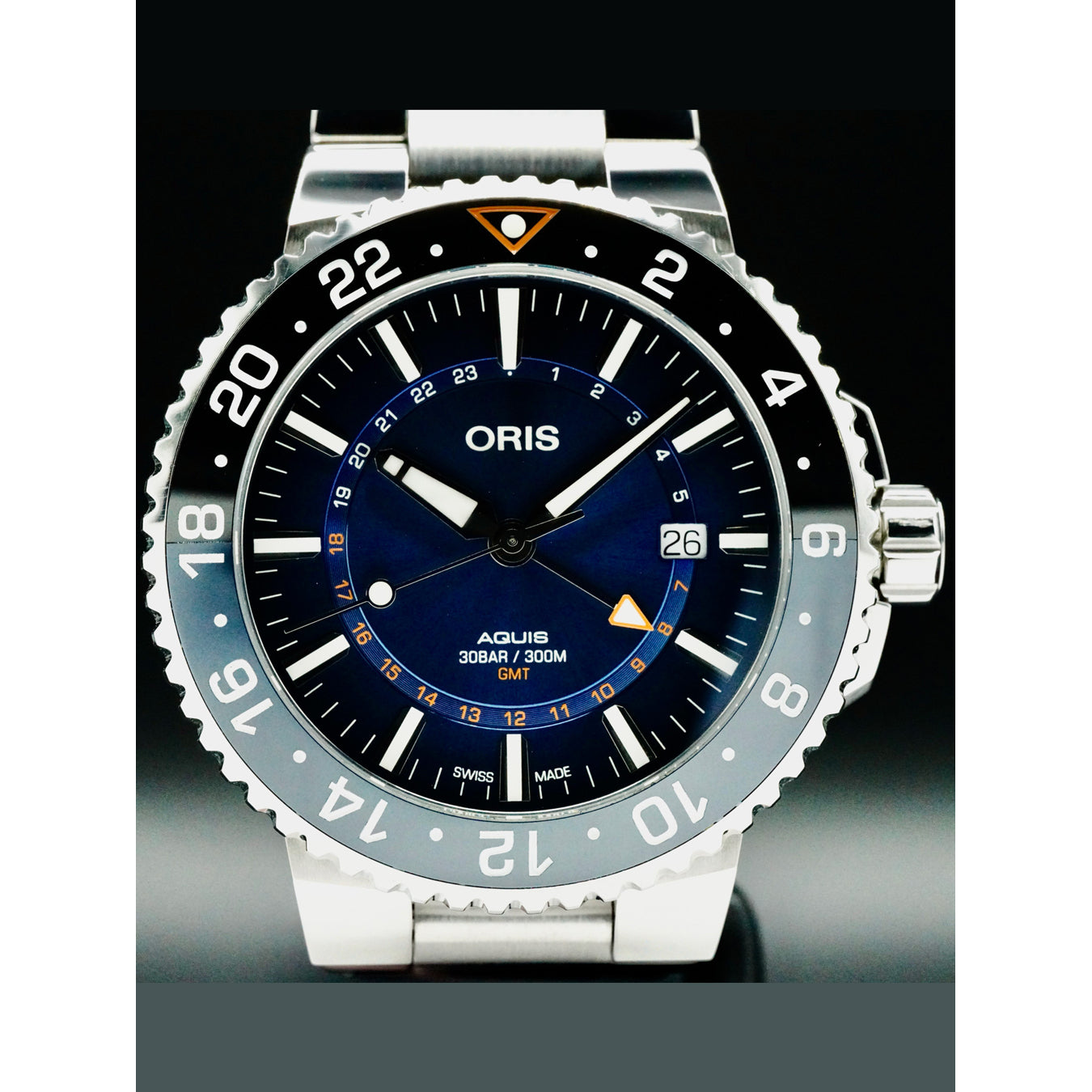 Oris 01 798 7754 4185 Aquis Date