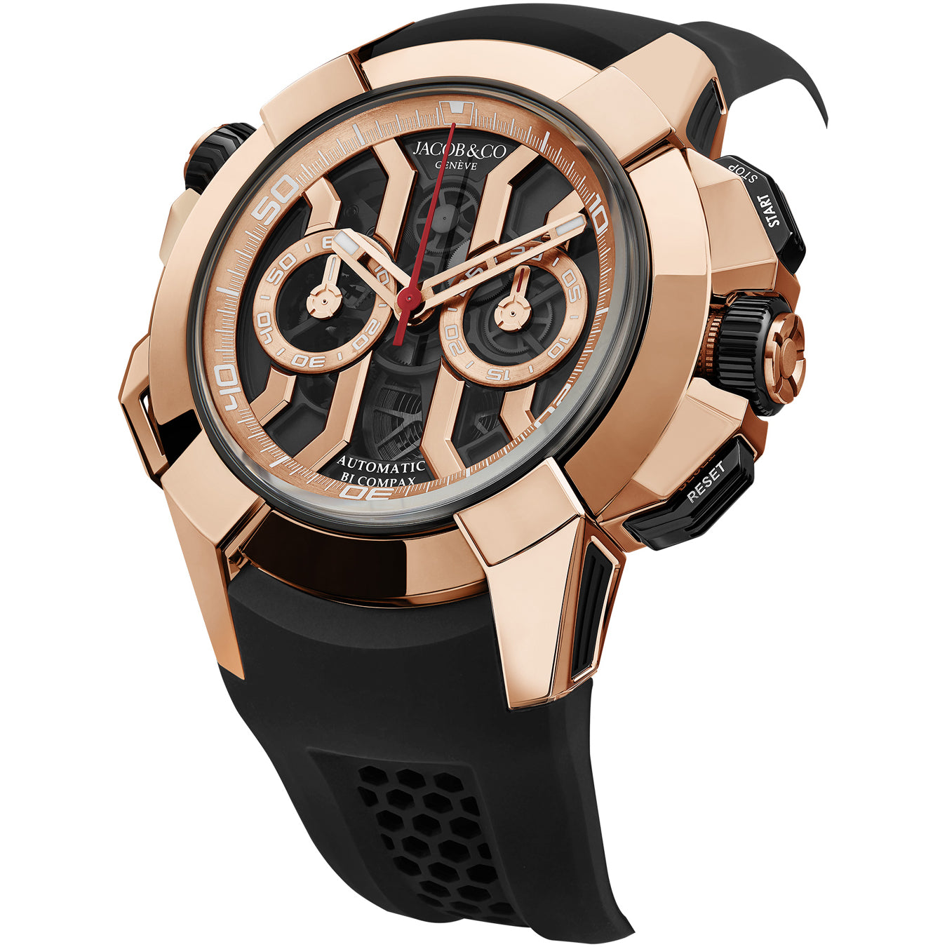 Jacob & Co. Epic X Chrono 47mm Rose Gold on Strap
