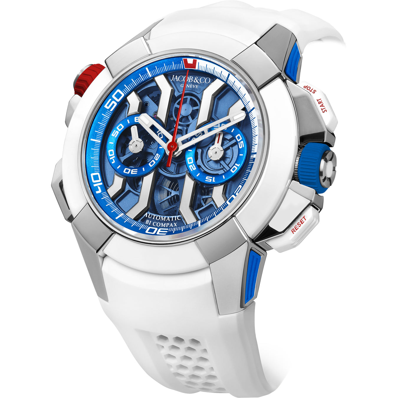 Jacob & Co. Epic X Chrono 47mm Titanium Summer Edition Blue on Strap
