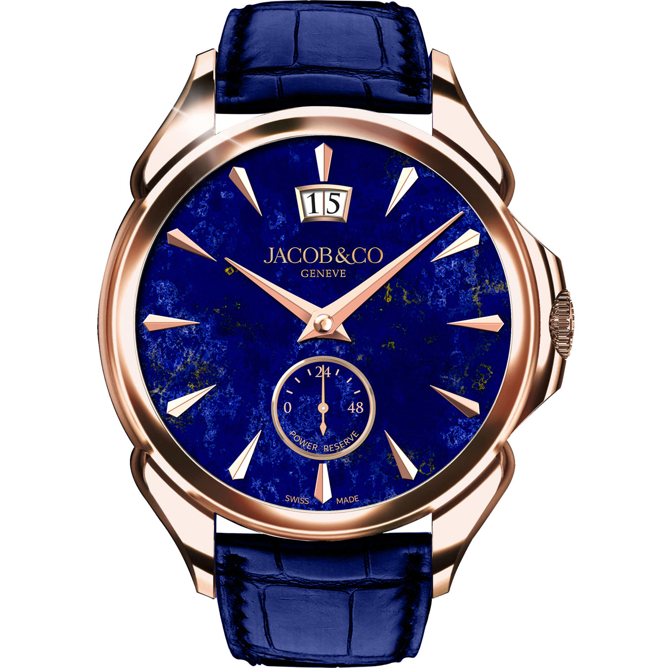 Jacob & Co. Palatial Classic Rose Gold Lapis Lazuli on Strap