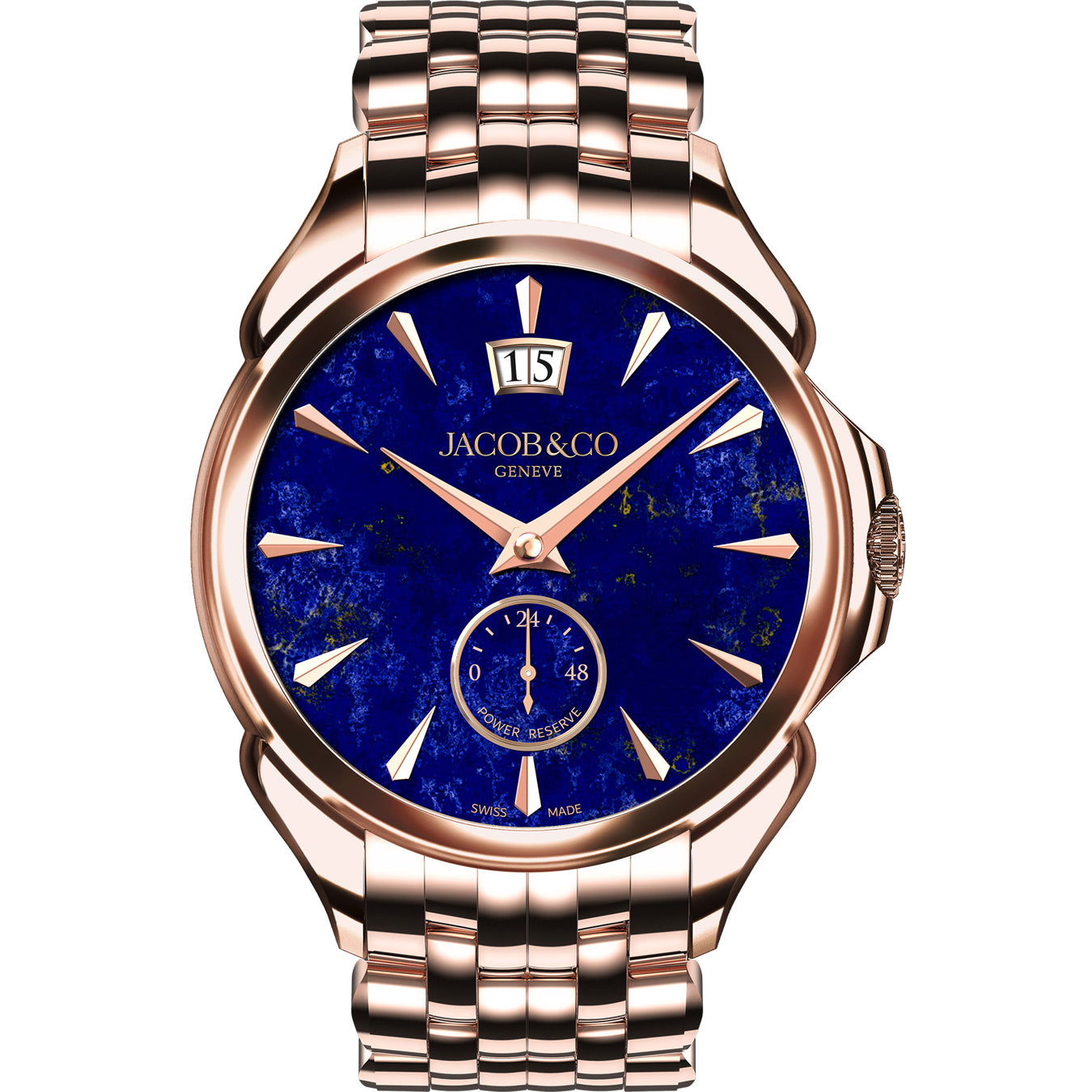 Jacob & Co. Palatial Classic Rose Gold Lapis Lazuli on Bracelet