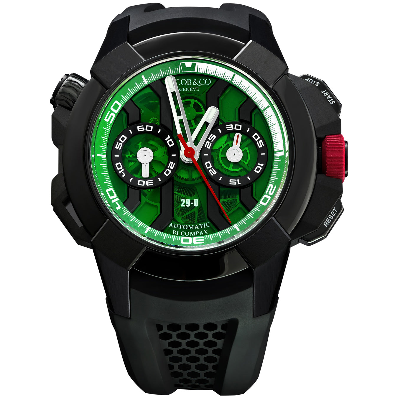 Jacob & Co. Epic X Chrono Khabib in Black Titanium Green on Strap